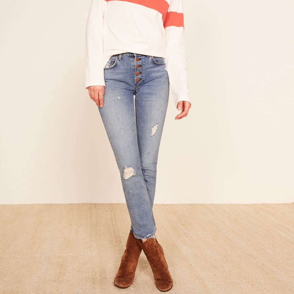 Reformation Winona Mid Slim Jeans